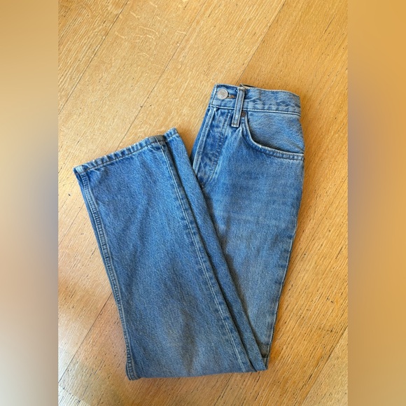 RE/DONE Stove Pipe straight leg jeans in cool blue size 23 - Picture 5 of 10